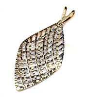 Pendant Woman DIAMANTATA in Yellow Gold FOGLIA DIAMANTATA DG UU/Z 1.50 GB